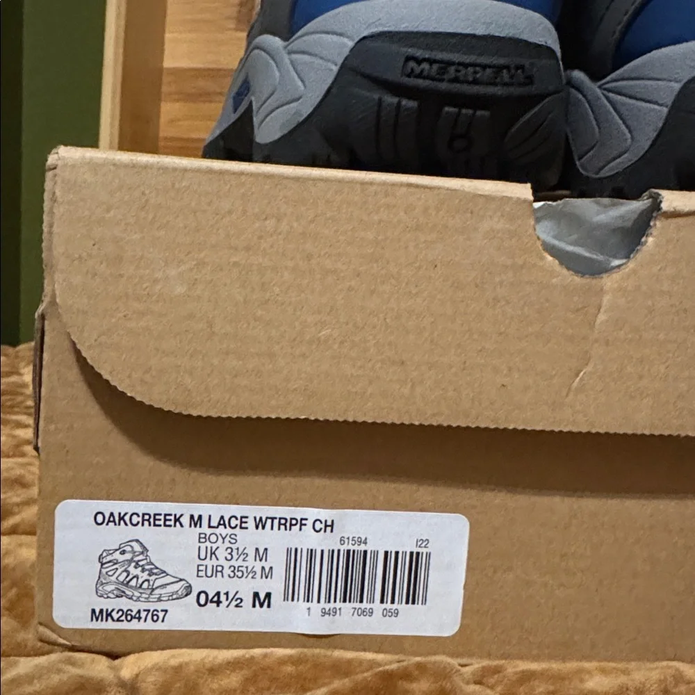 Merrell Black and Blue Outdoor hiking Boots - Picture 4 of 6